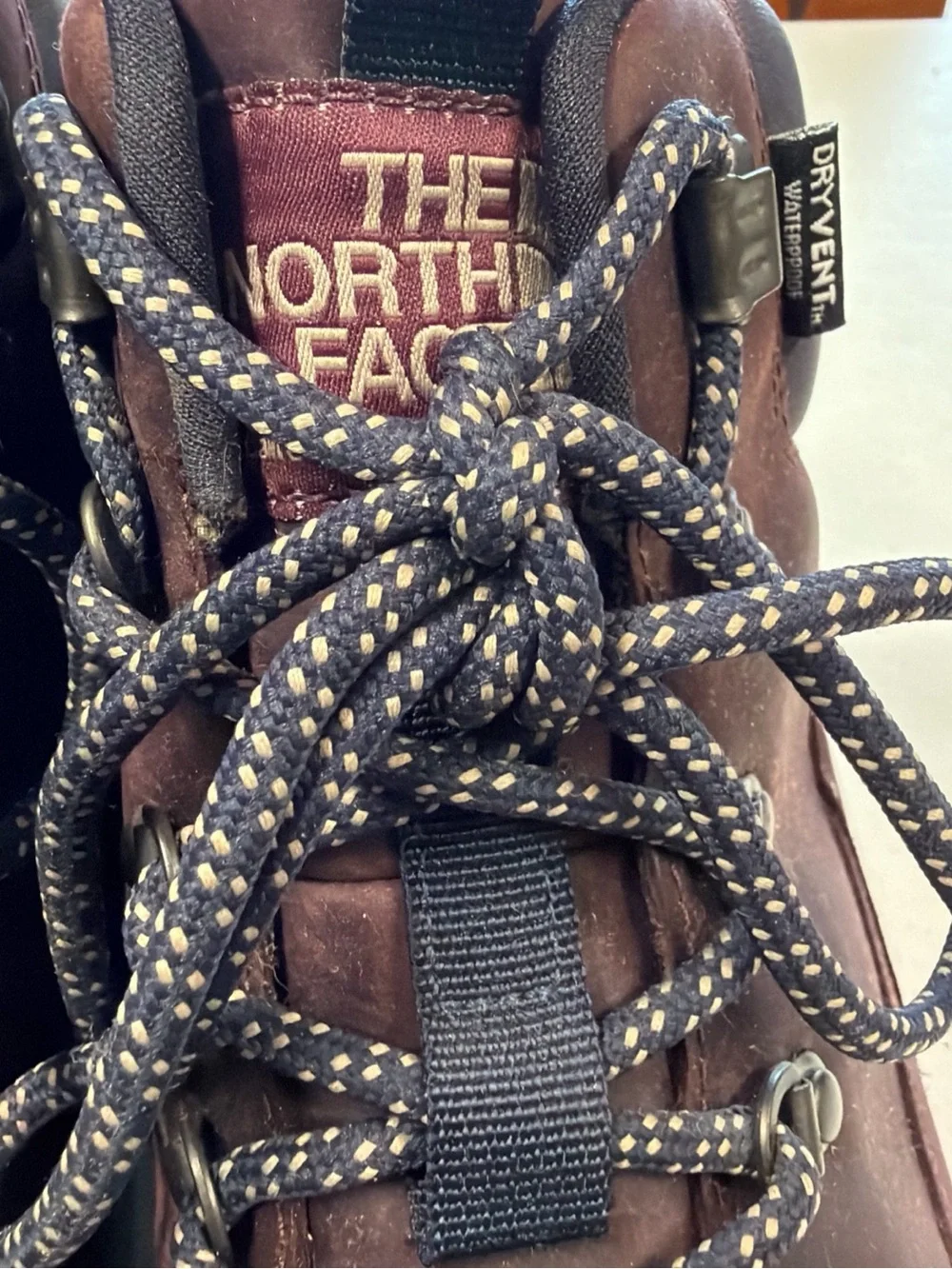 The North Face Men’s Burgundy and Navy Lace-Up Hiking Boots